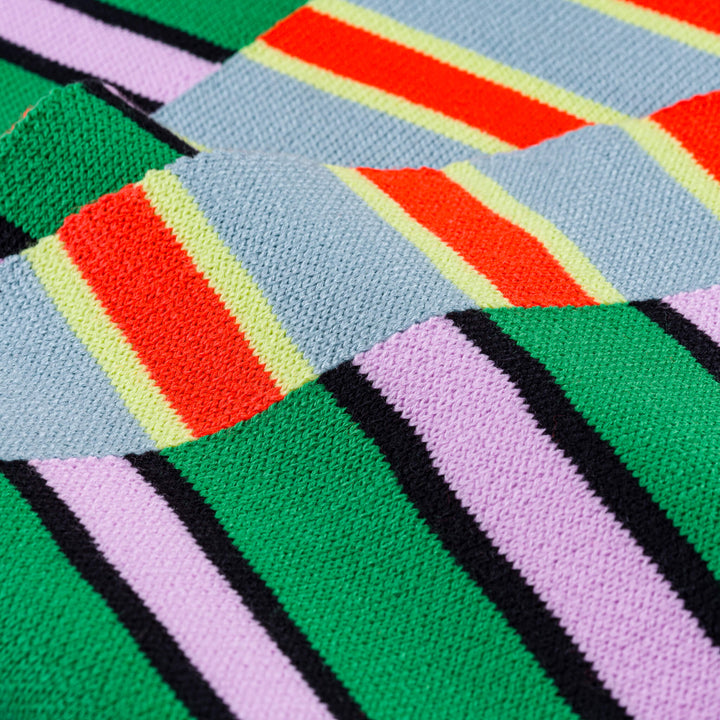 ZIPPER STRIPE BIG SCARF