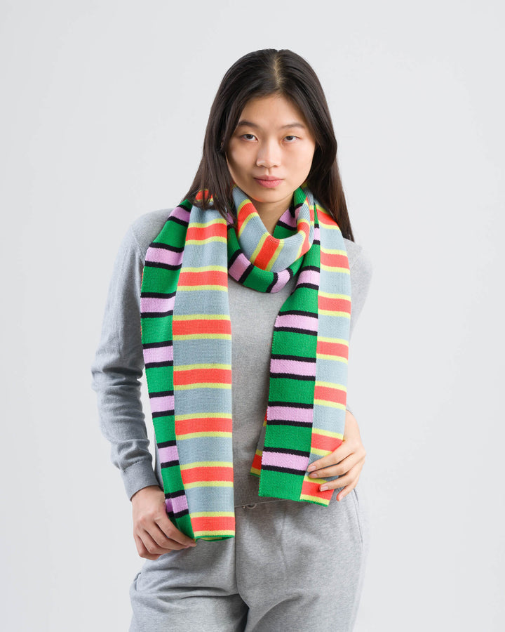 ZIPPER STRIPE BIG SCARF