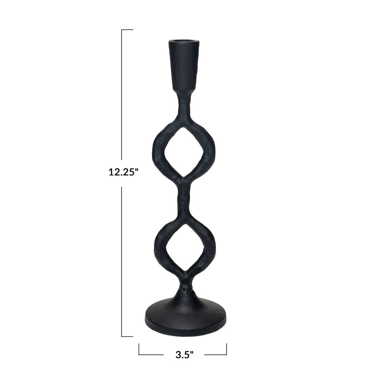 MATTE BLACK TAPER HOLDER SMALL