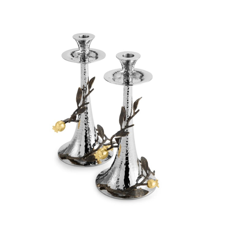 POMEGRANATE TALL CANDLEHOLDERS