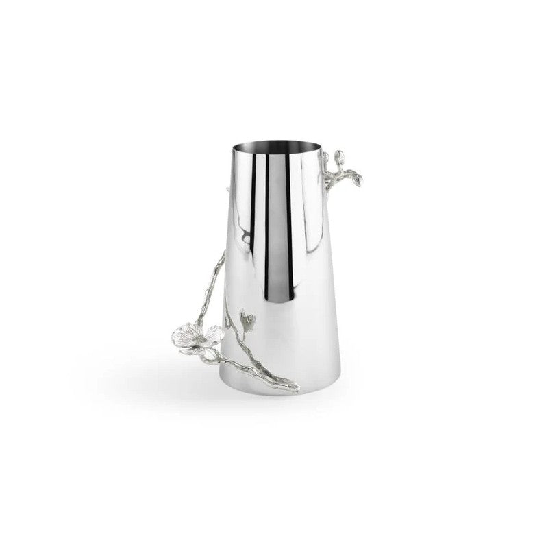 SILVER ORCHID VASE