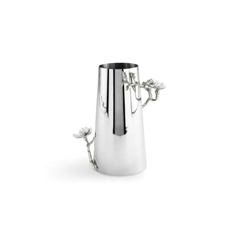 SILVER ORCHID VASE