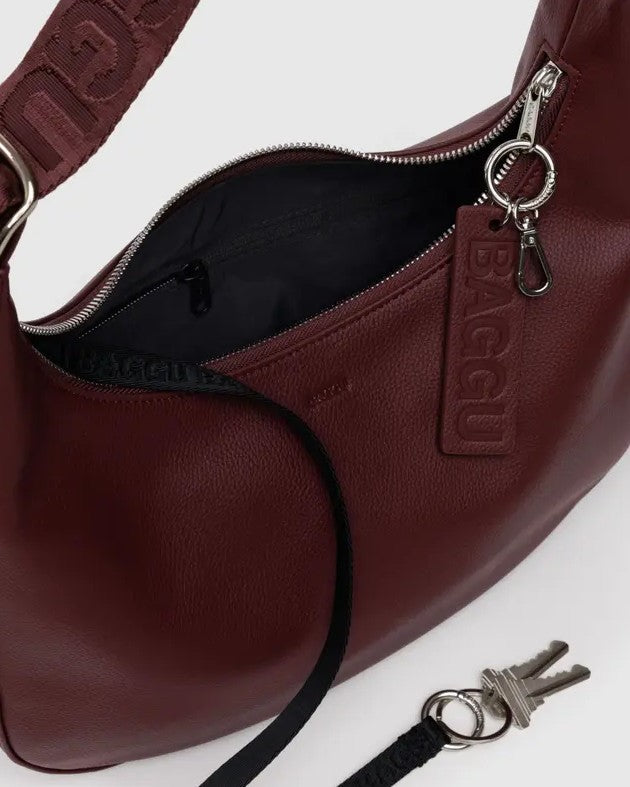 MEDIUM LEATHER CRESCENT BAG