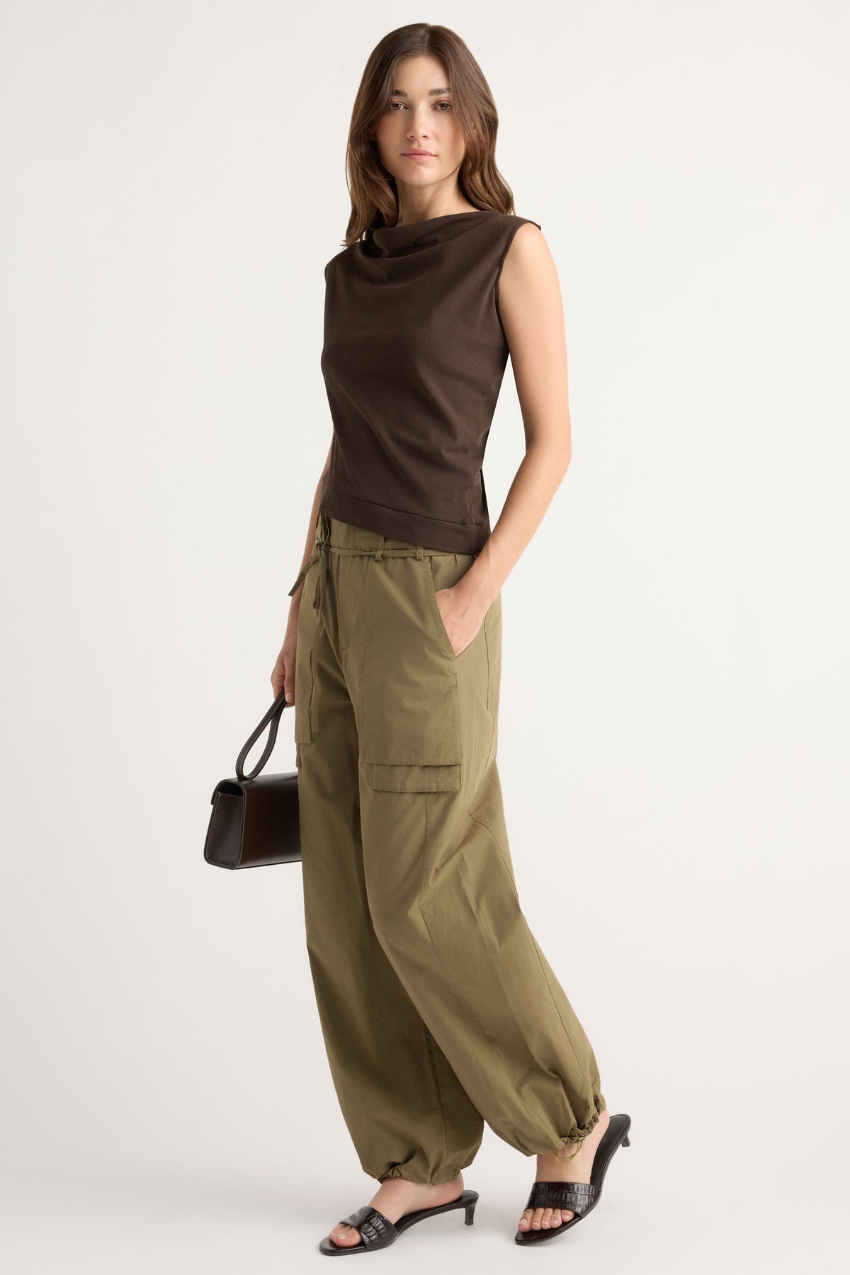 BEKAH EXPOSED POCKET COTTON PANT