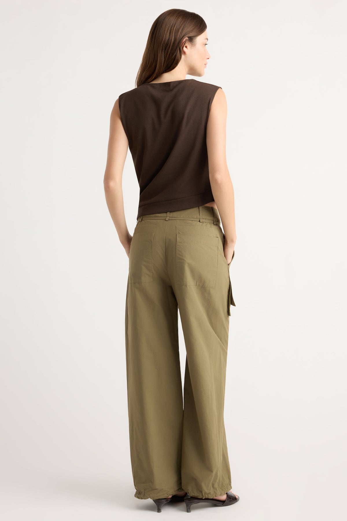 BEKAH EXPOSED POCKET COTTON PANT