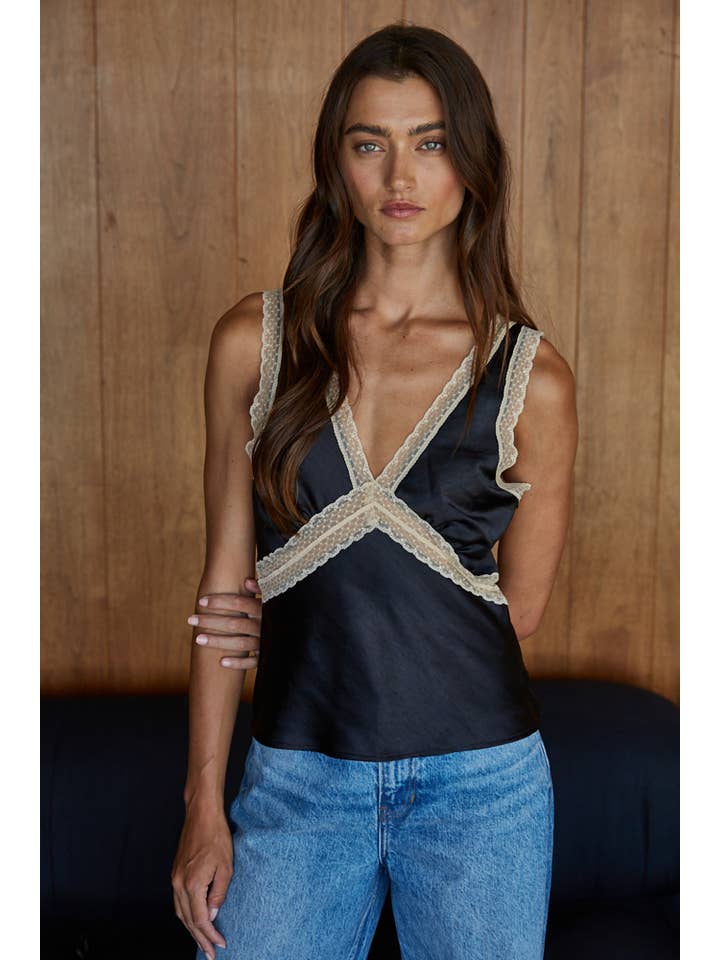 SATIN LACE CAMI