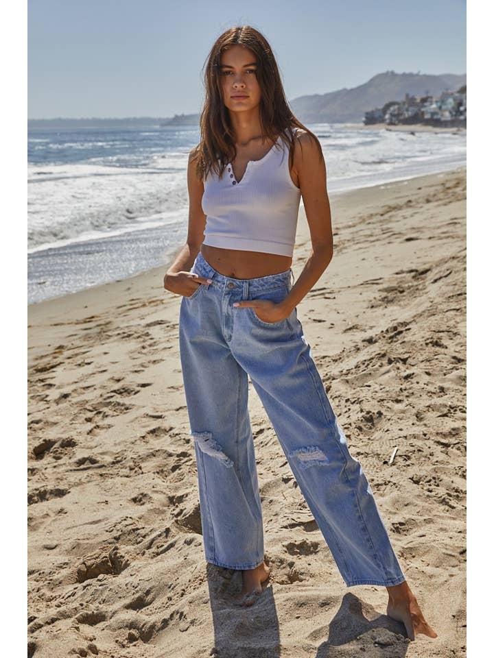 HENLEY RIBBED MODAL TANK