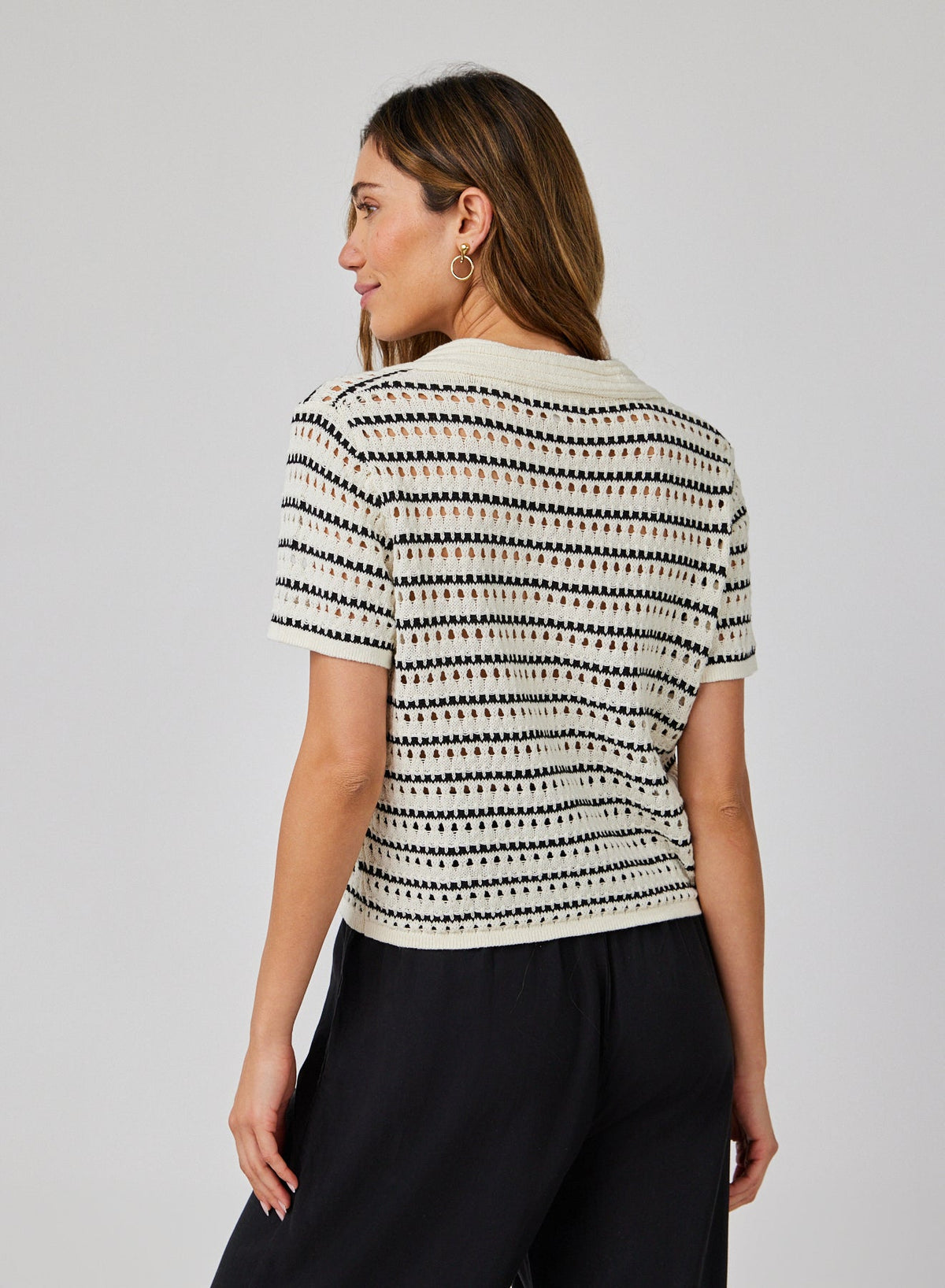 COLLARED POPOVER SWEATER