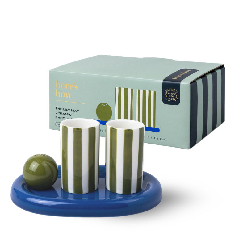 LILY MAE CERAMIC SHOT GLASS SET