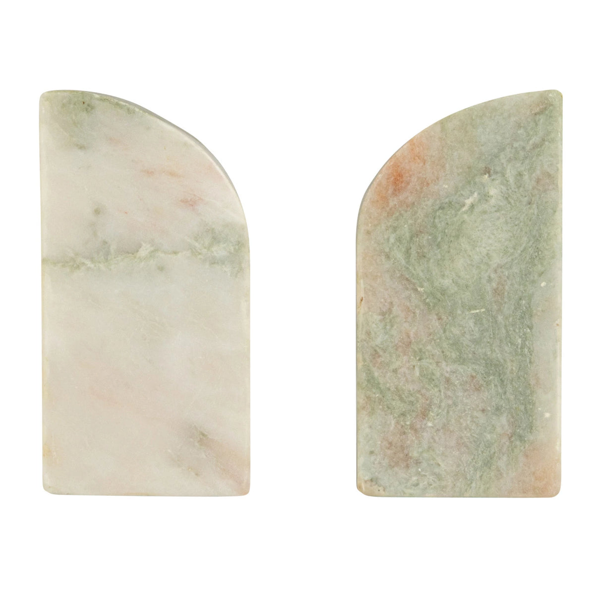 GREEN MARBLE BOOKENDS SET