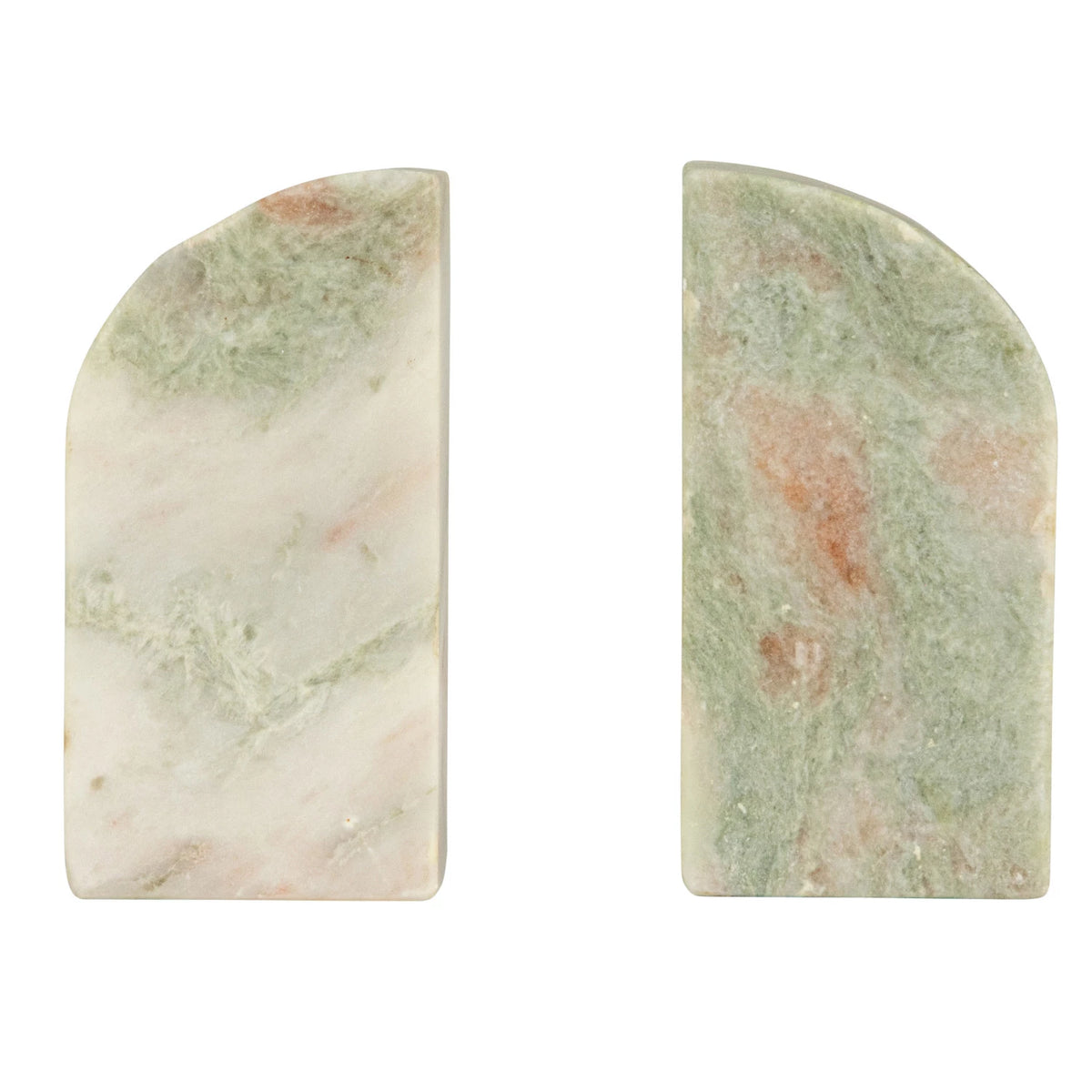 GREEN MARBLE BOOKENDS SET