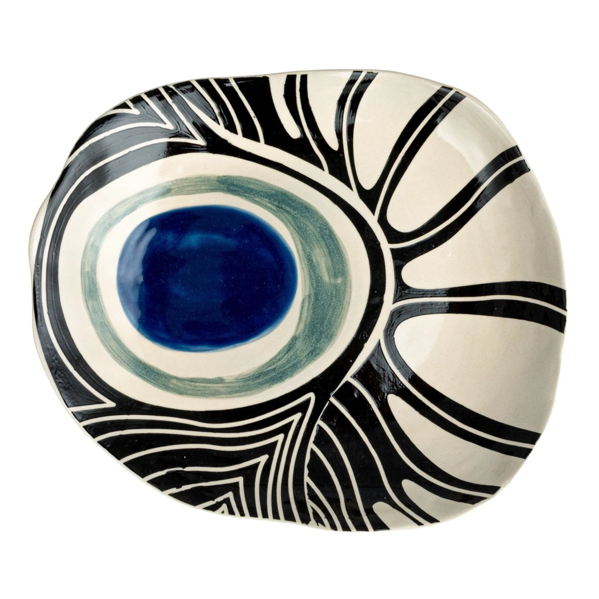 ABSTRACT EYE PAINTED PLATTER