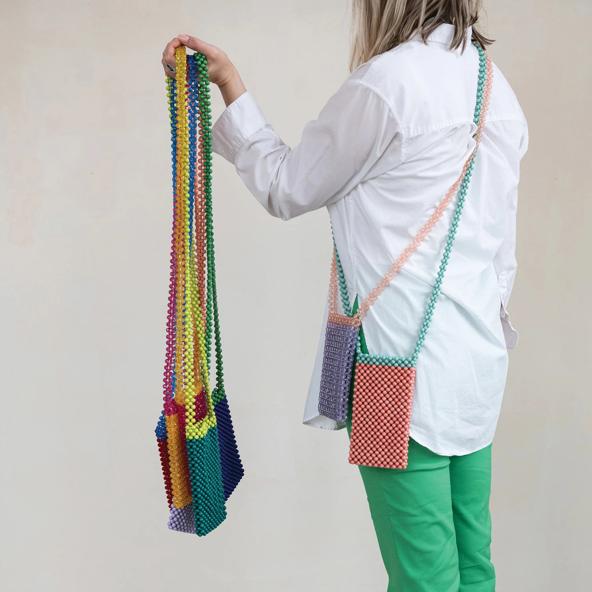 ACRYLIC TWO-TONE PHONE CROSSBODY