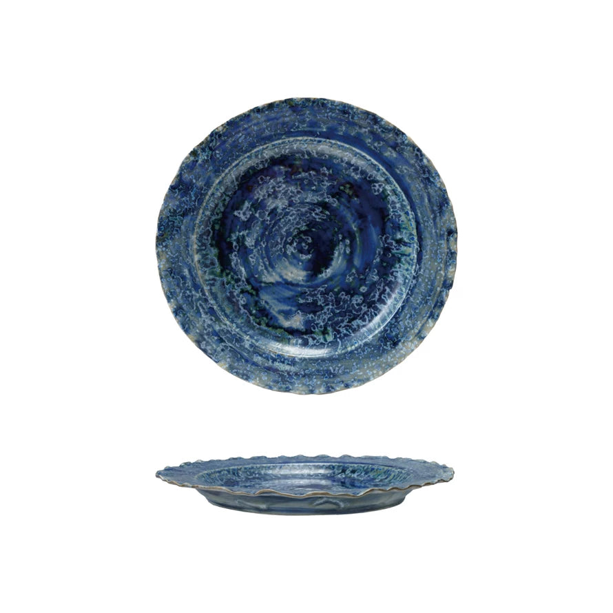 BLUE CRACKLE PLATE