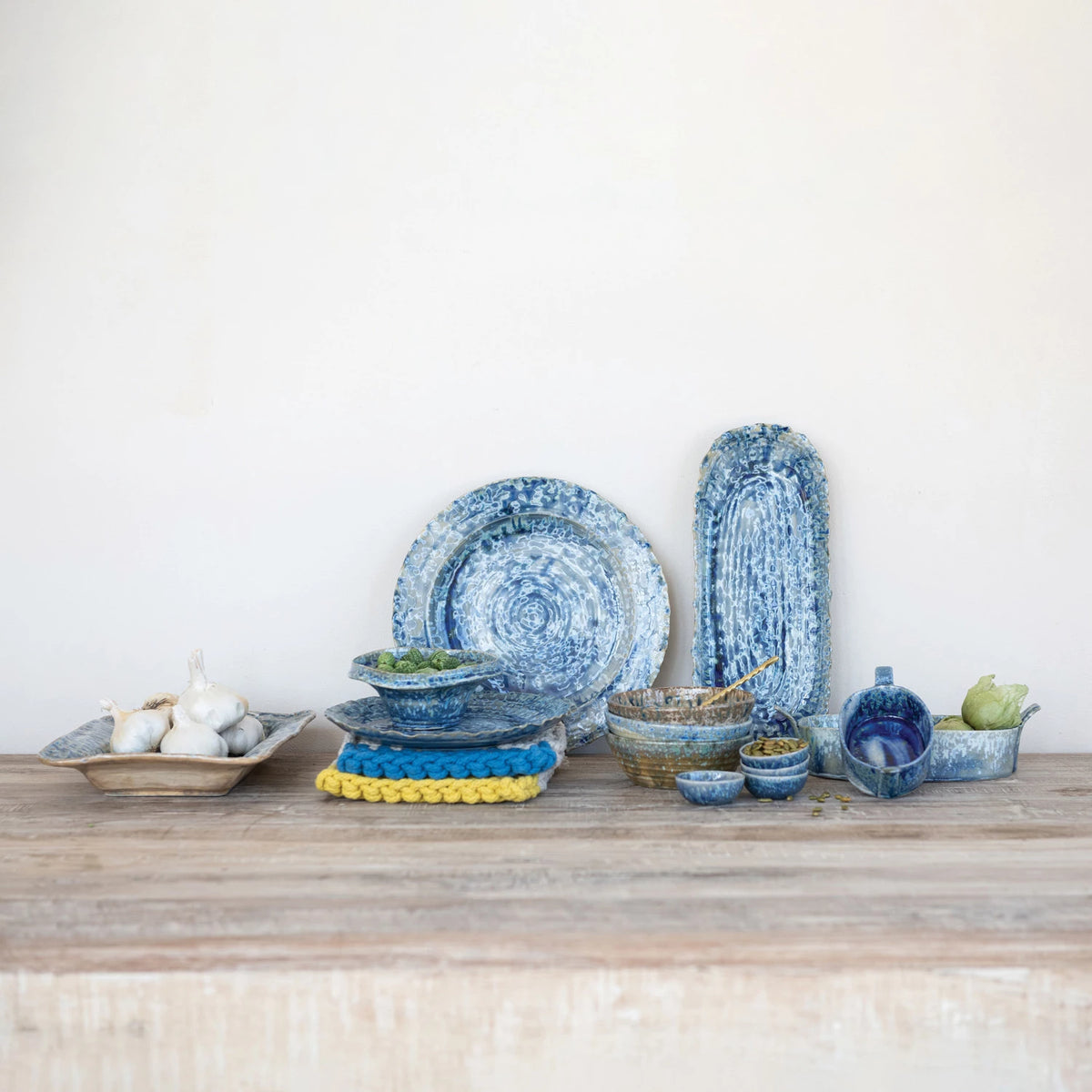 BLUE BAKER W/HANDLES