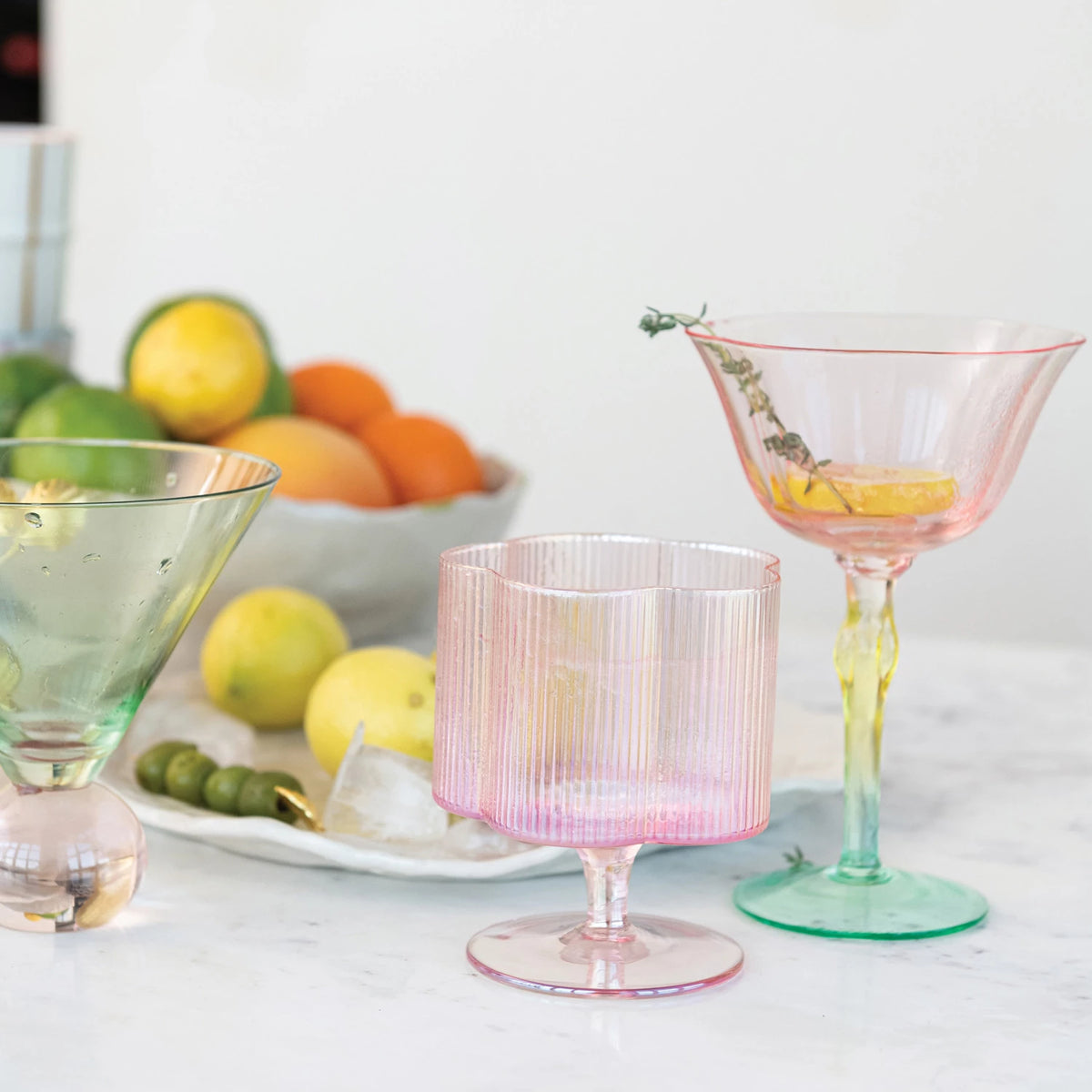 PLEATED FLOWER SHAPER GLASS