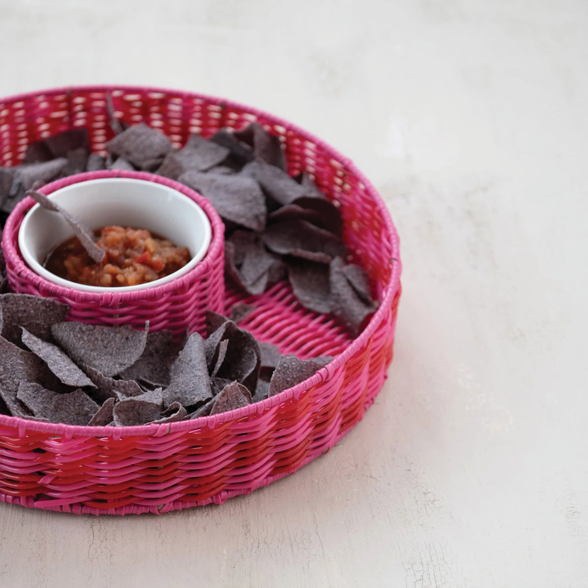 WOVEN PLASTIC CHIP &amp; DIP