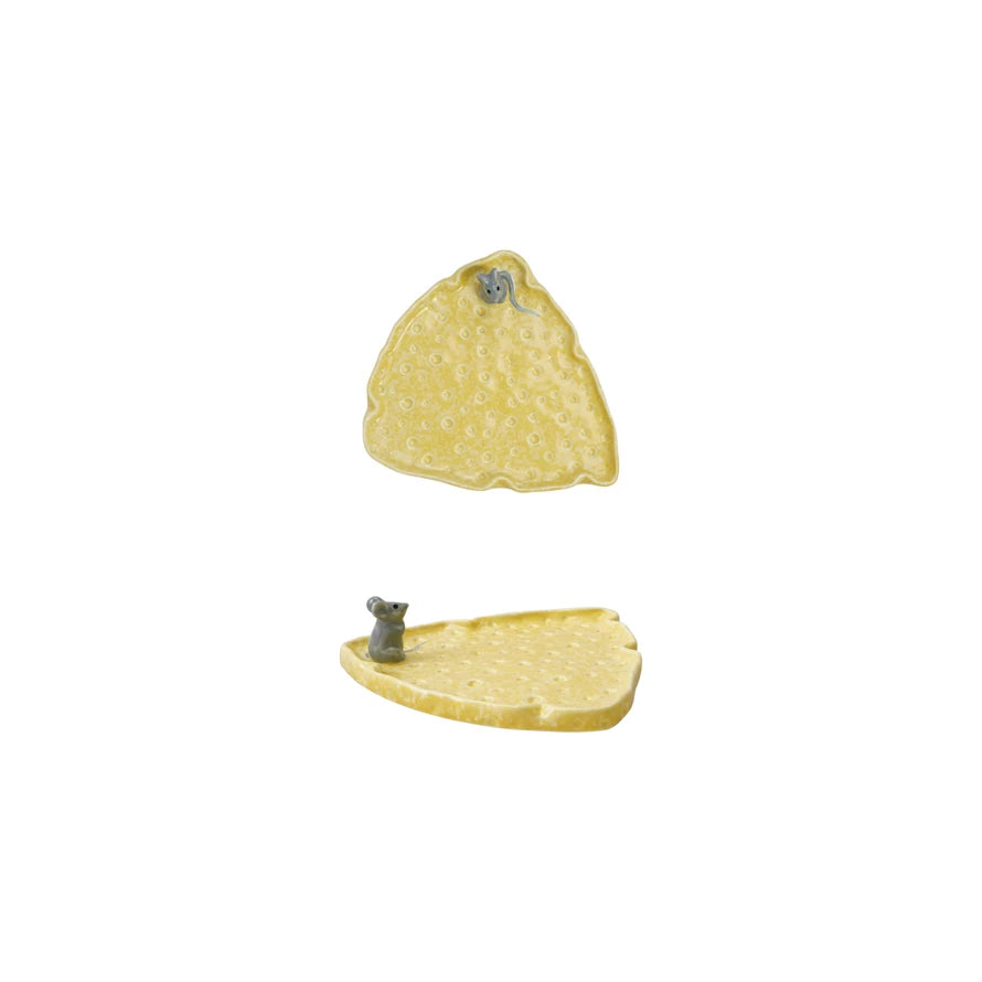 CHEESE SHAPED DISH W/MOUSE