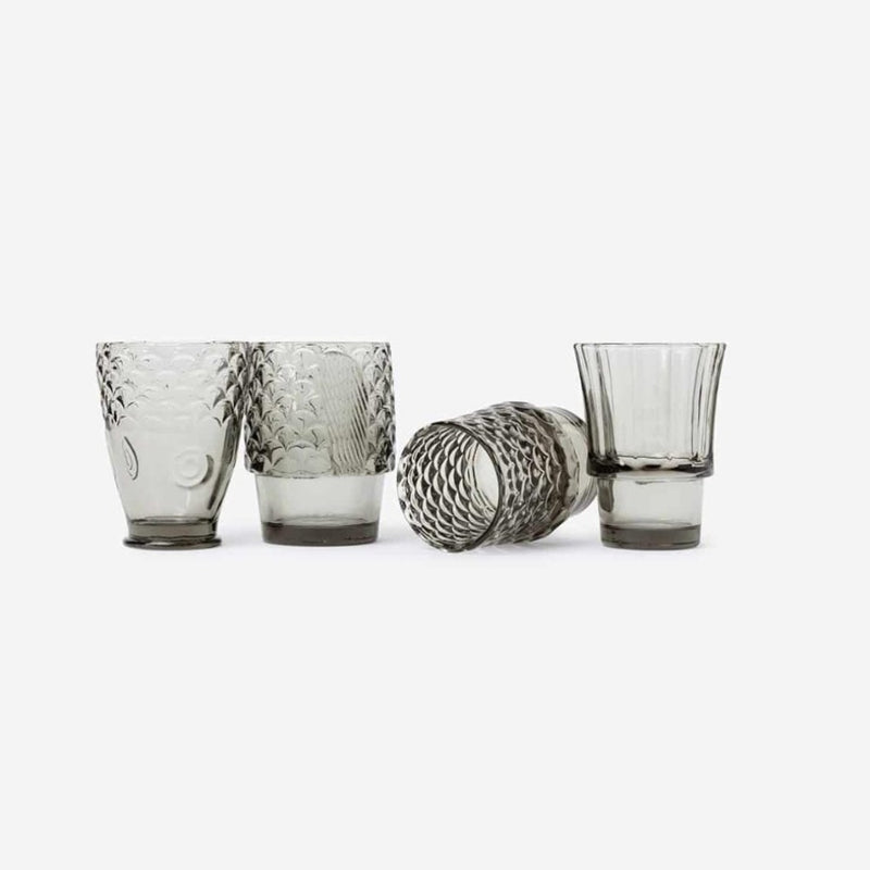 KOIFISH STACKABLE GLASSES WARM GREY