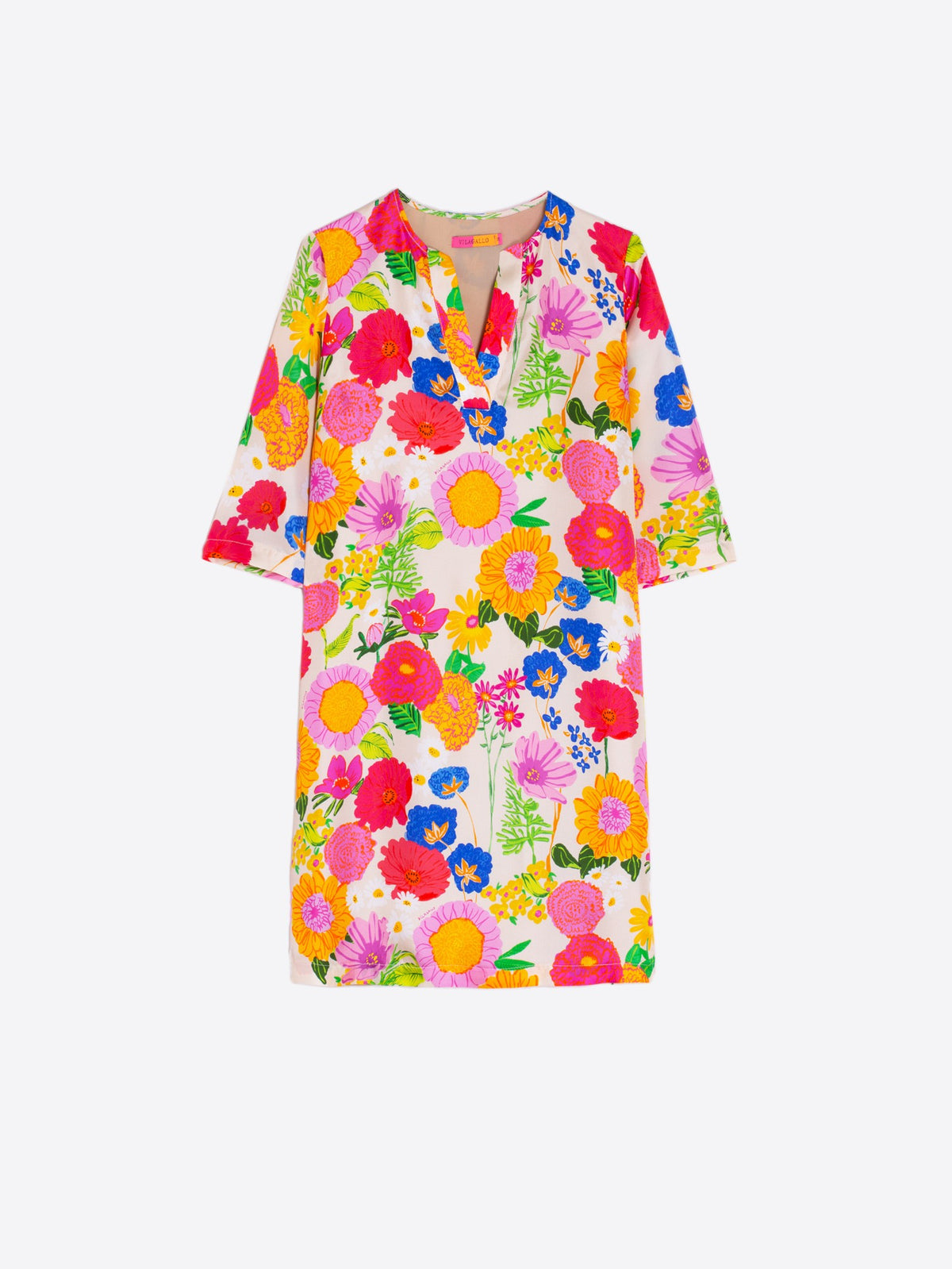 BRIGHT FLORAL DRESS