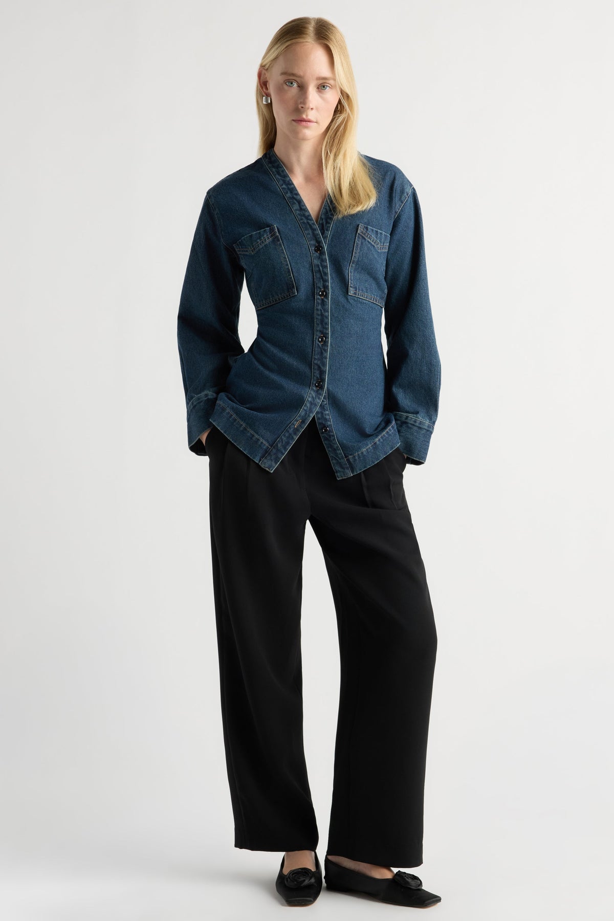 EMMETT CINCH WAIST DENIM JACKET