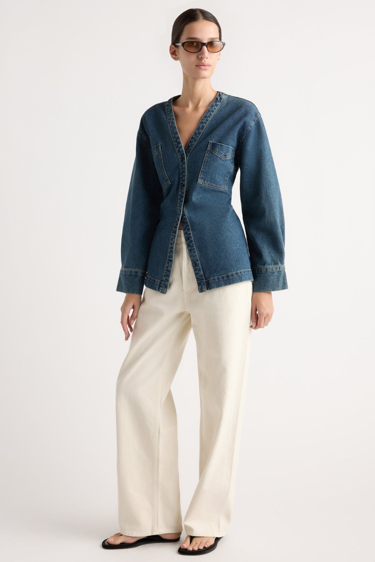 EMMETT CINCH WAIST DENIM JACKET