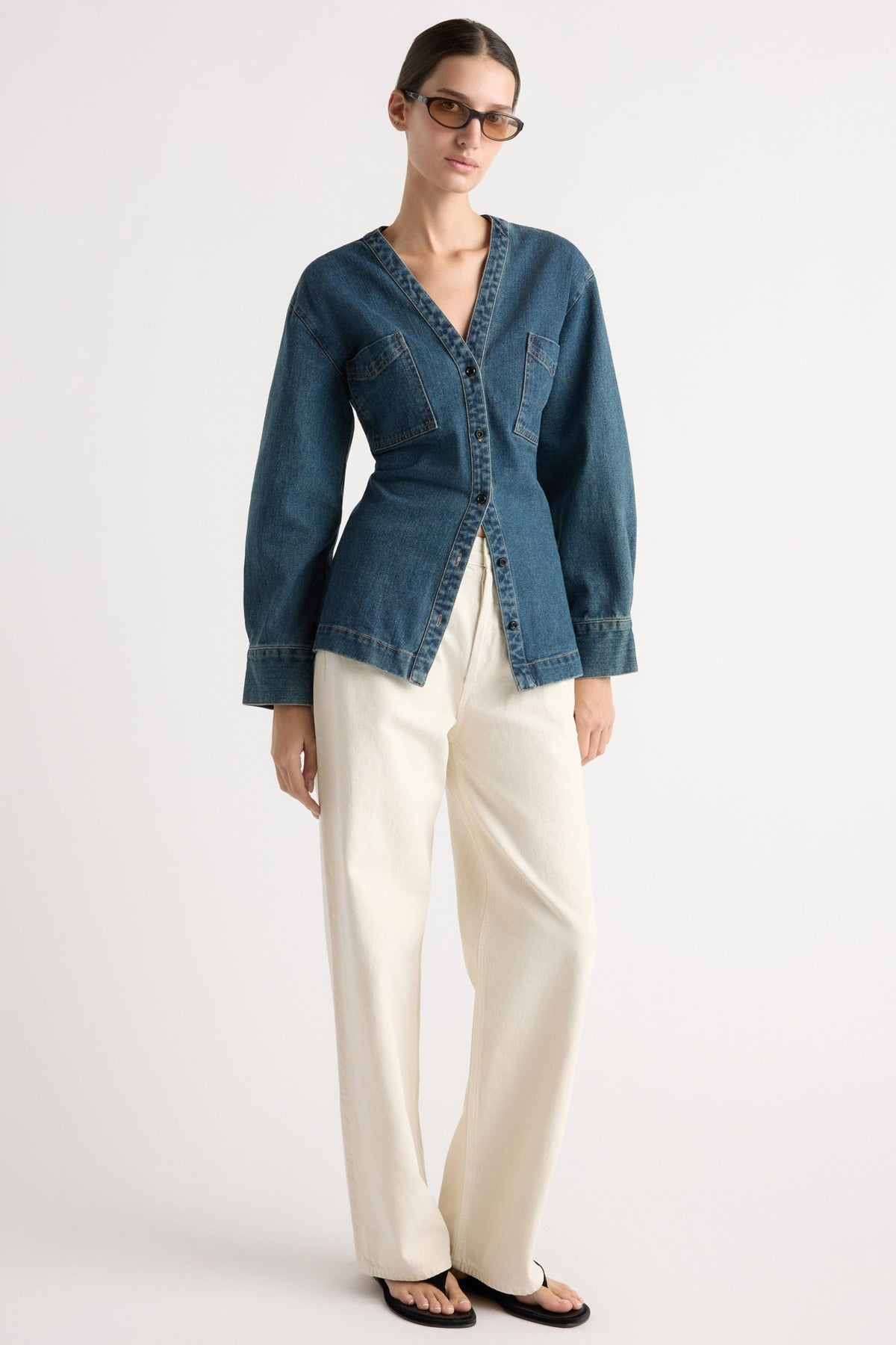 EMMETT CINCH WAIST DENIM JACKET