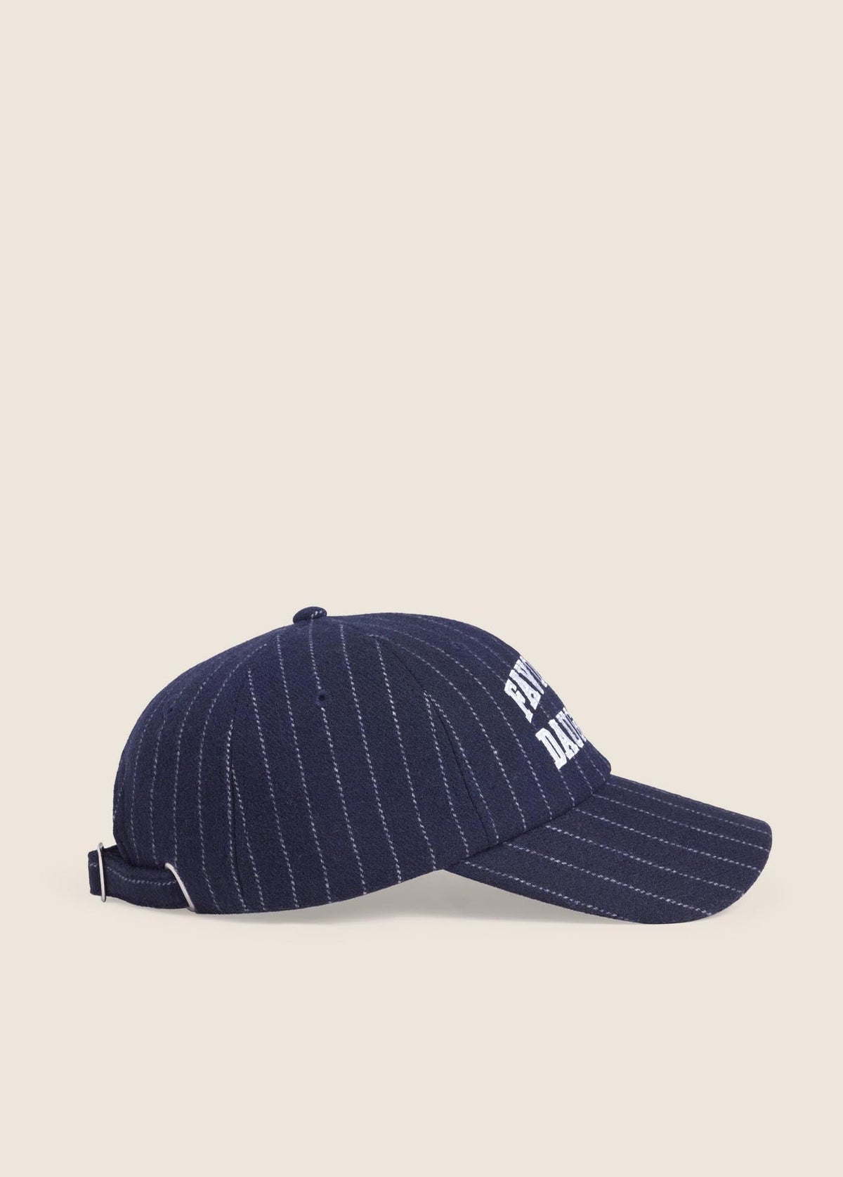 WOOL STRIPE BASEBALL HAT MIDNIGHT