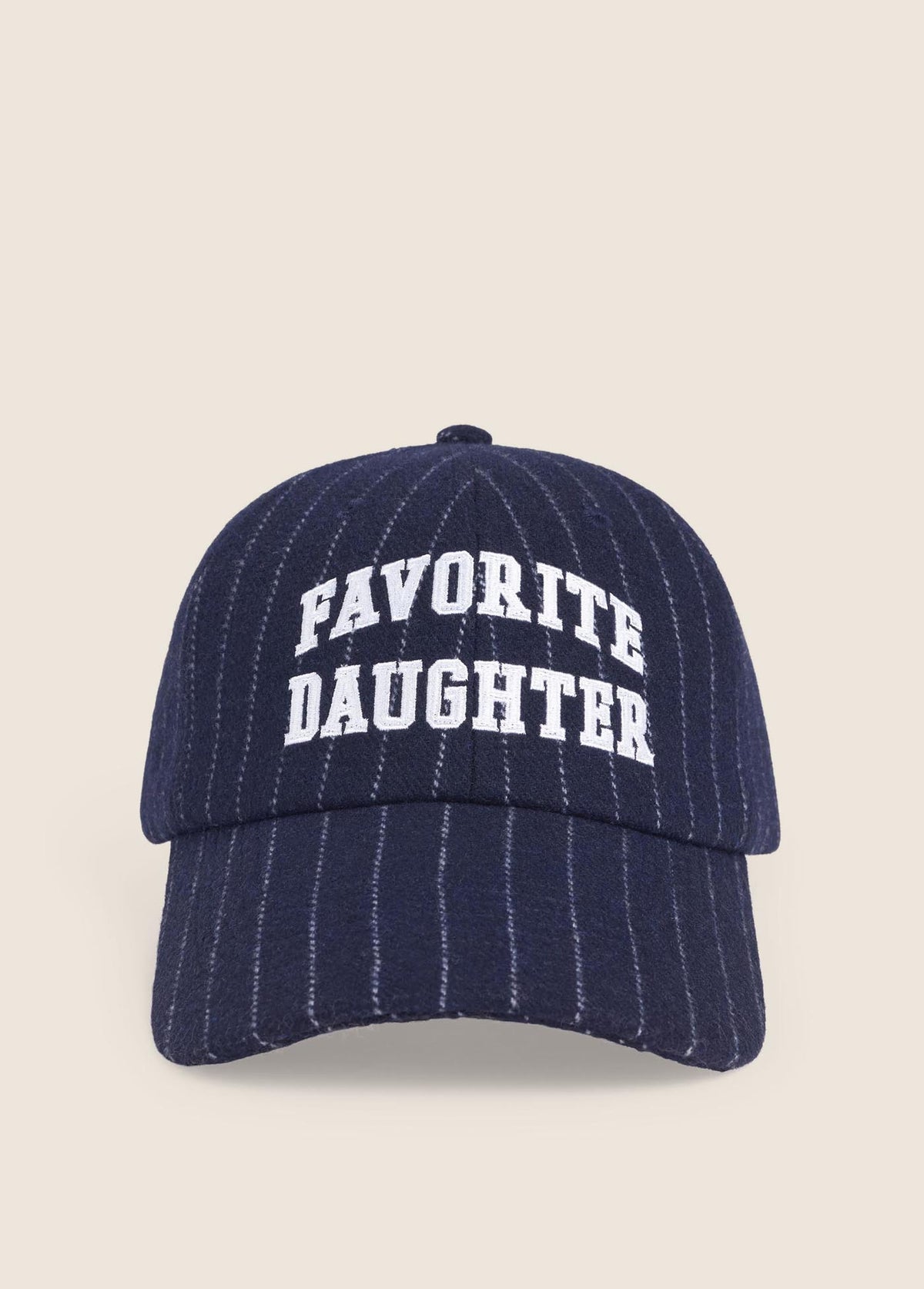 WOOL STRIPE BASEBALL HAT MIDNIGHT