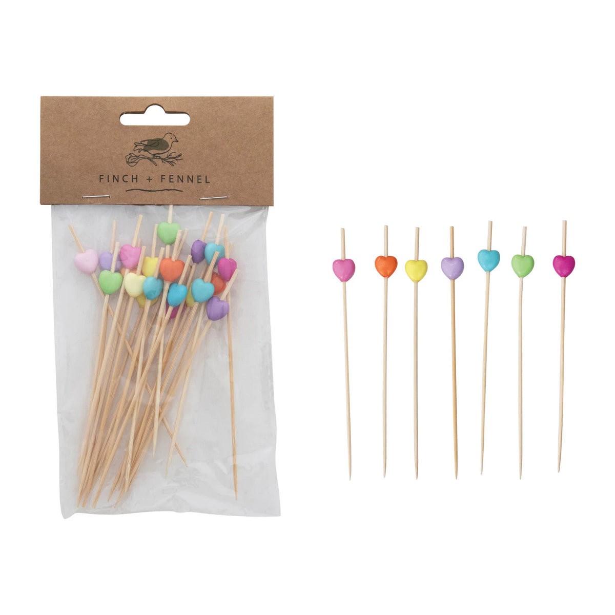 BAMBOO HEART PICKS