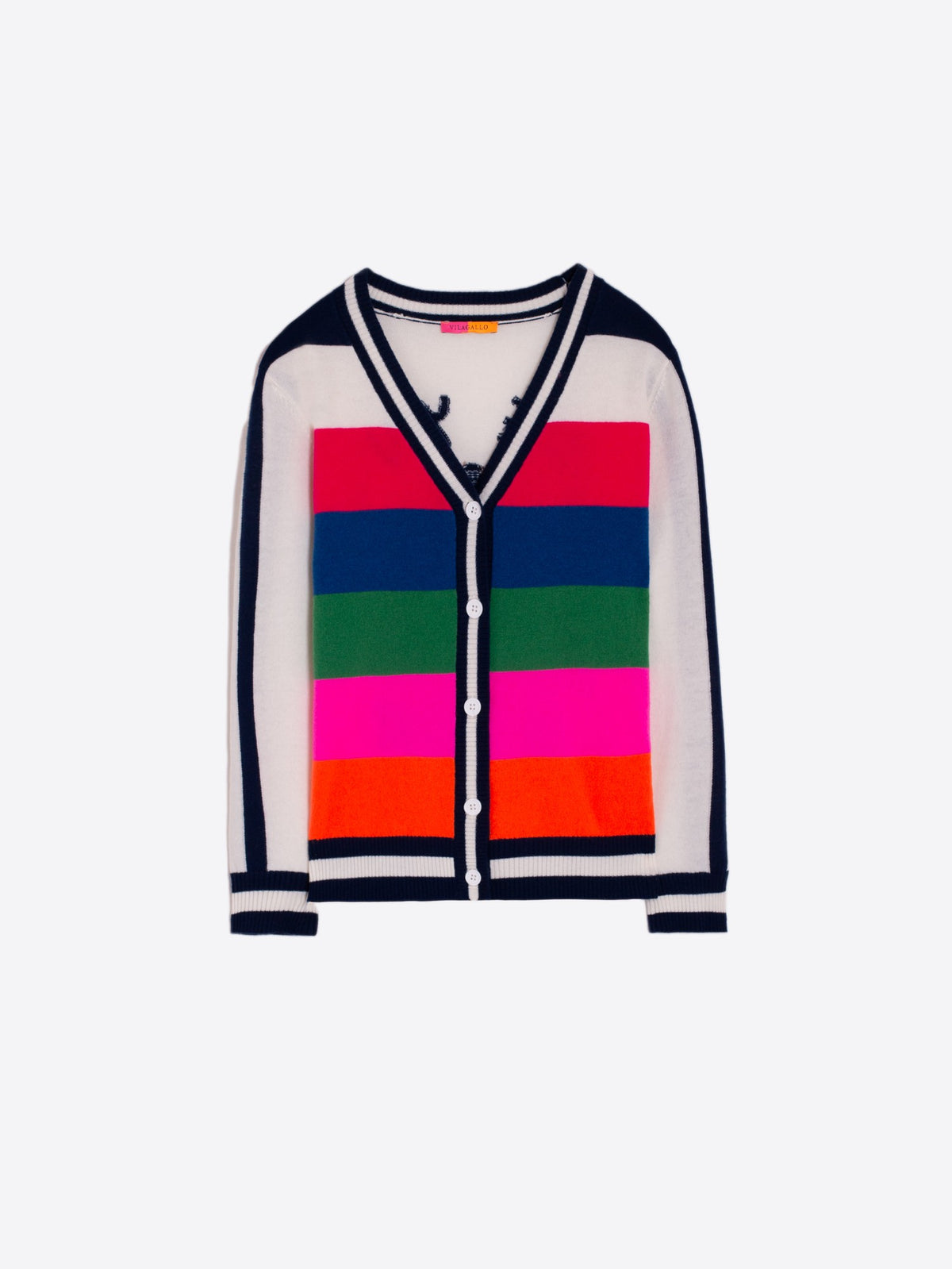 COURT STRIPE CARDI