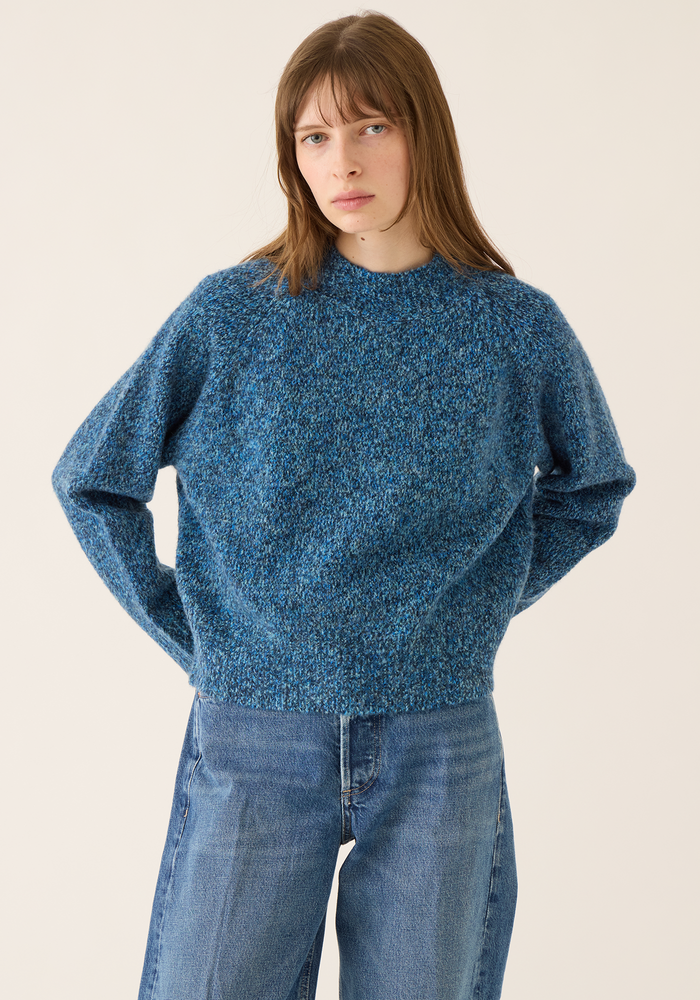 MARGOT SPECKLED WOOL ALPACA SWEATER