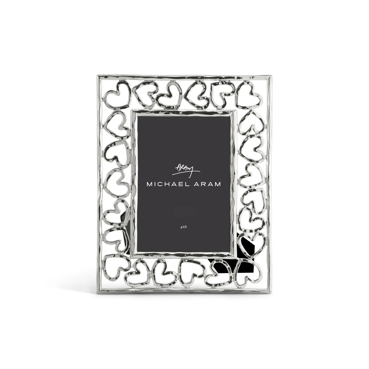 HEART FRAME SILVER 4X6