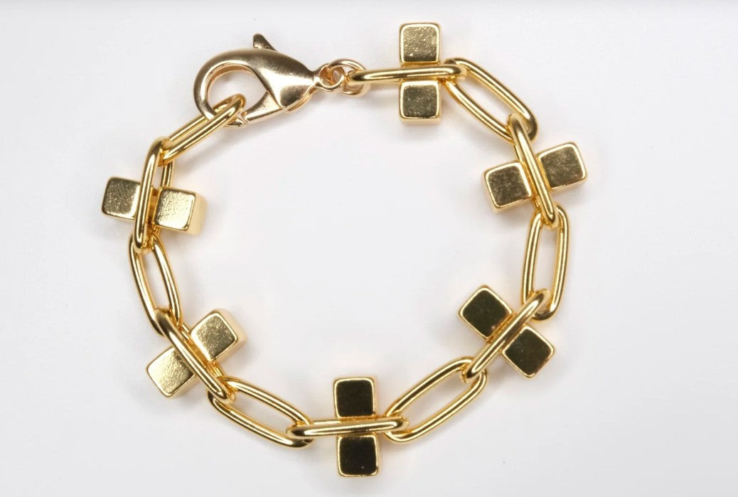 SQUARED UP GOLD BRACELET