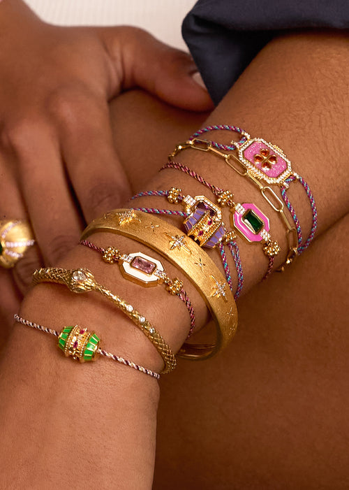 FUCHSIA CLOVER BRACELET