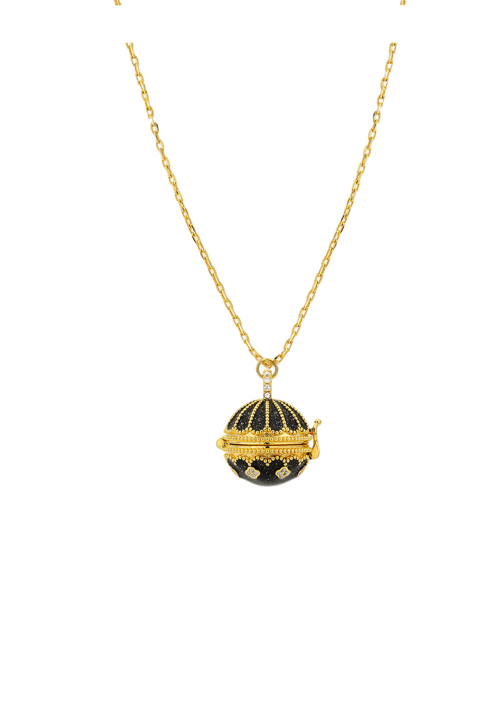 BLACK PROTECTION ORB NECKLACE