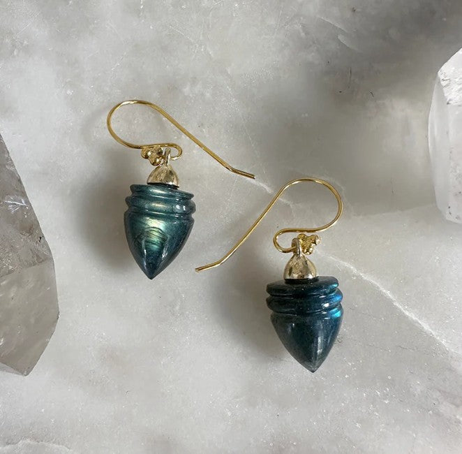 LABRADOITE DROP EARRING