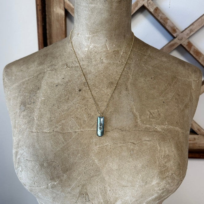 LABRADORITE/TOPAZ NECKLACE