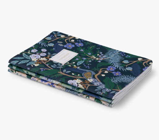 STITCHED NOTEBOOK SET PEACOCK