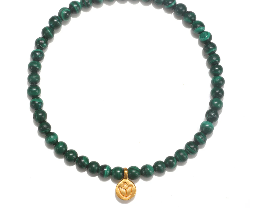 MALACHITE LOTUS BRACELET