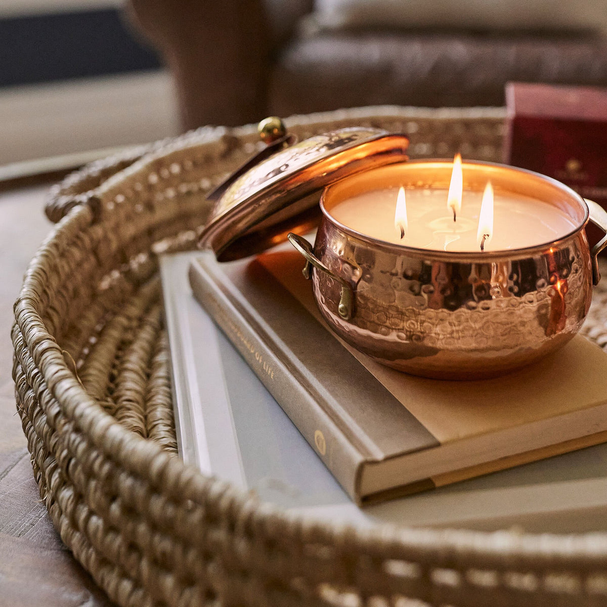 SIMMERED CIDER COPPER POT 3 WICK