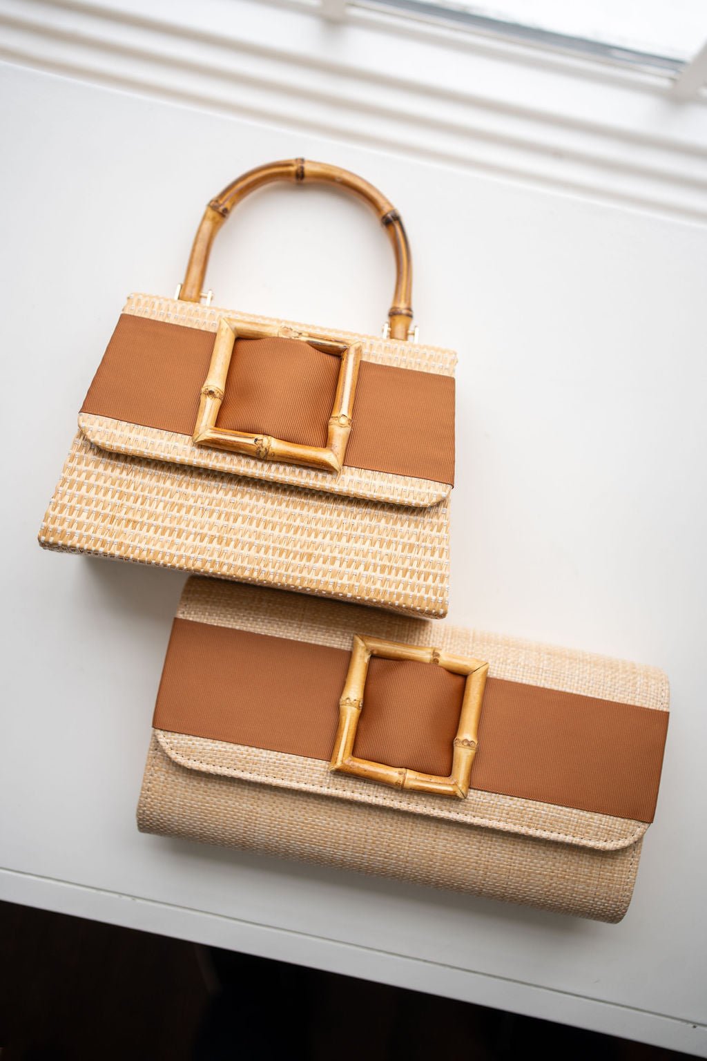 STRAW LULU TAN BAND BUCKLE