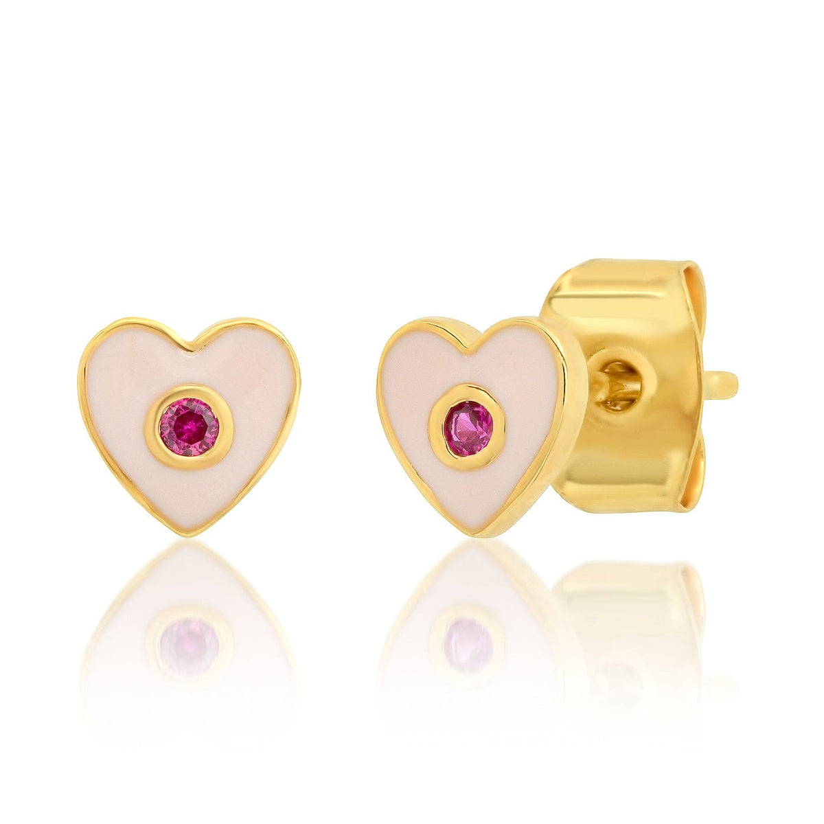 ENAMEL HEART STUDS