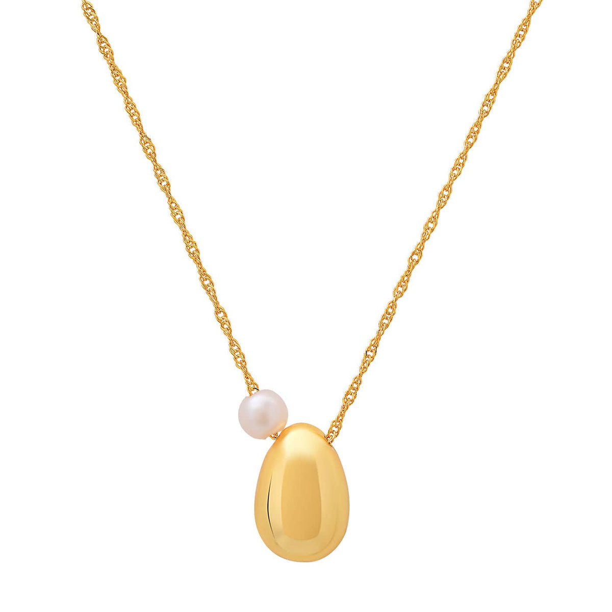 GOLD BEAN PEARL NECKLACE