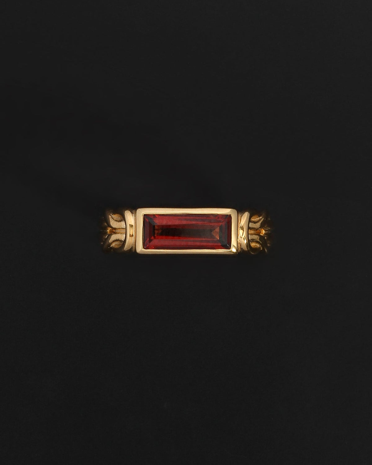 AIRLA SOLITAIRE GARNET RING