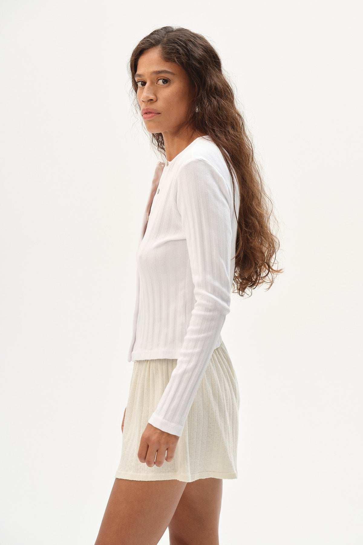 VARIED RIB CARDI