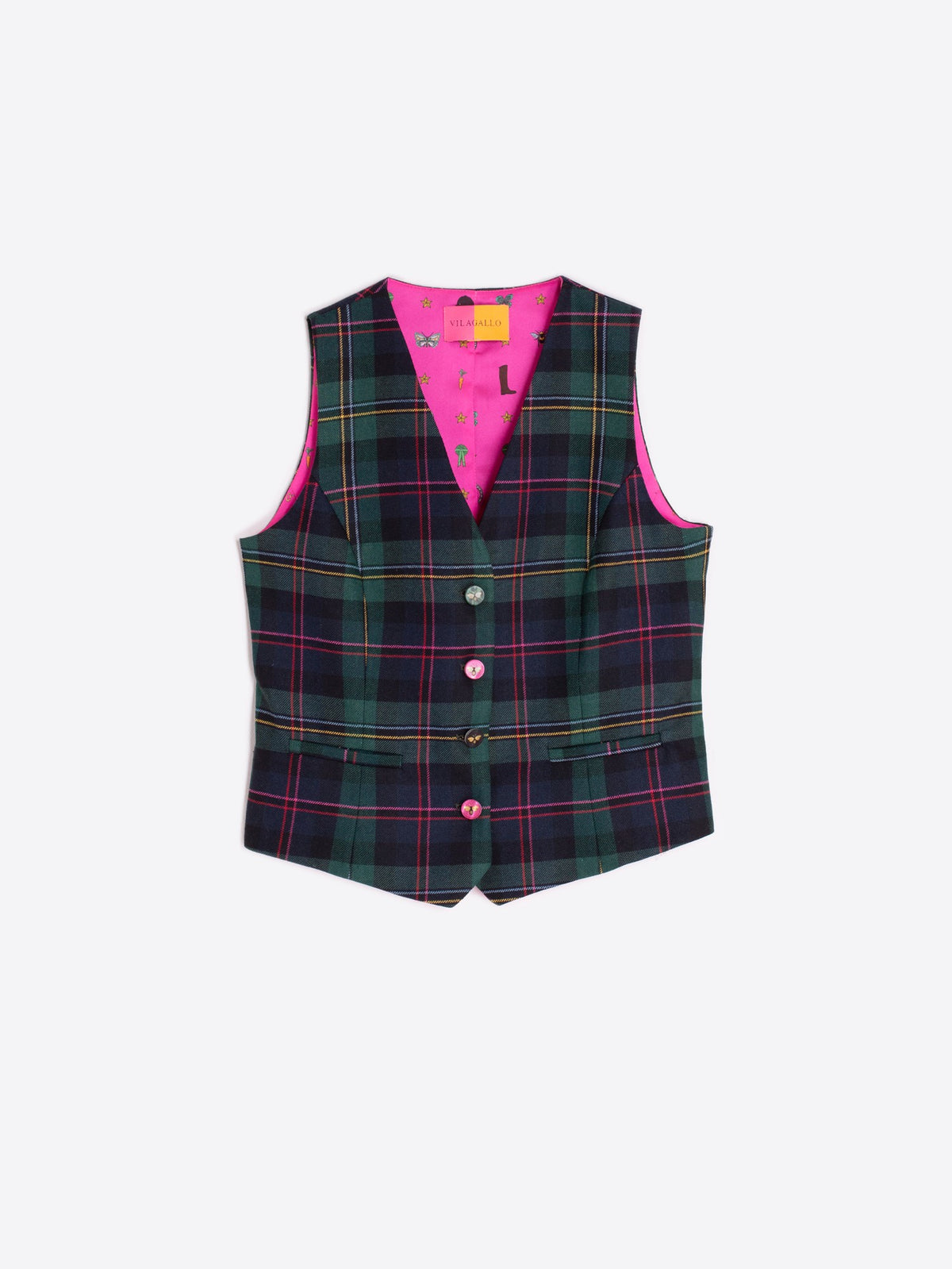 PLAID VEST