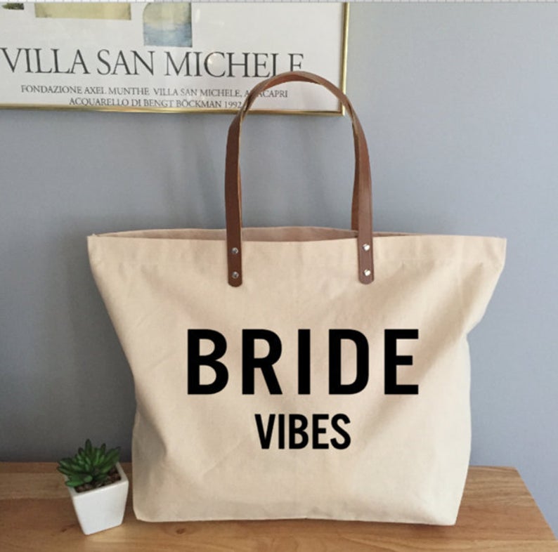 BRIDE VIBES CANVAS TOTE