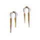REVERSE HORSESHOE SPIKE DROP EARRINGS