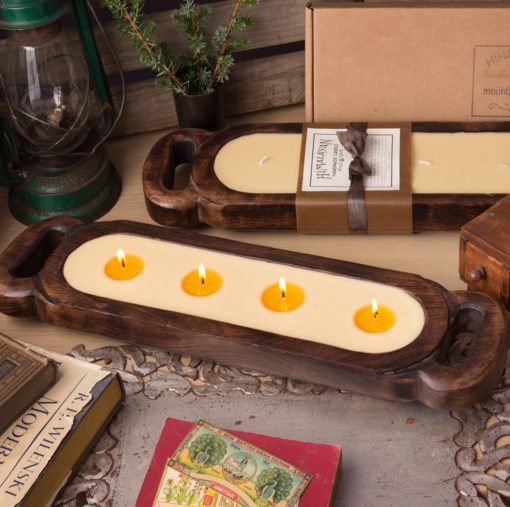 WOODEN CANDLE TRAY